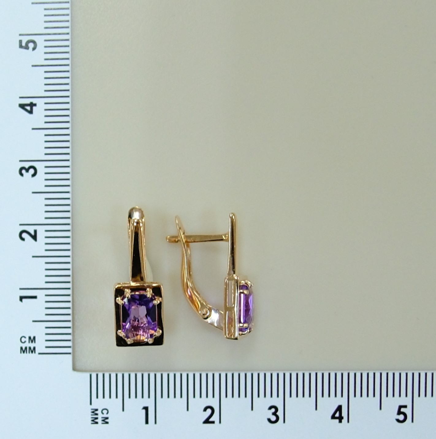 Серебряные серьги с аметистами